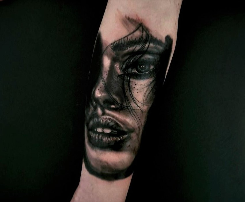 Gesicht Portrait Tatoo